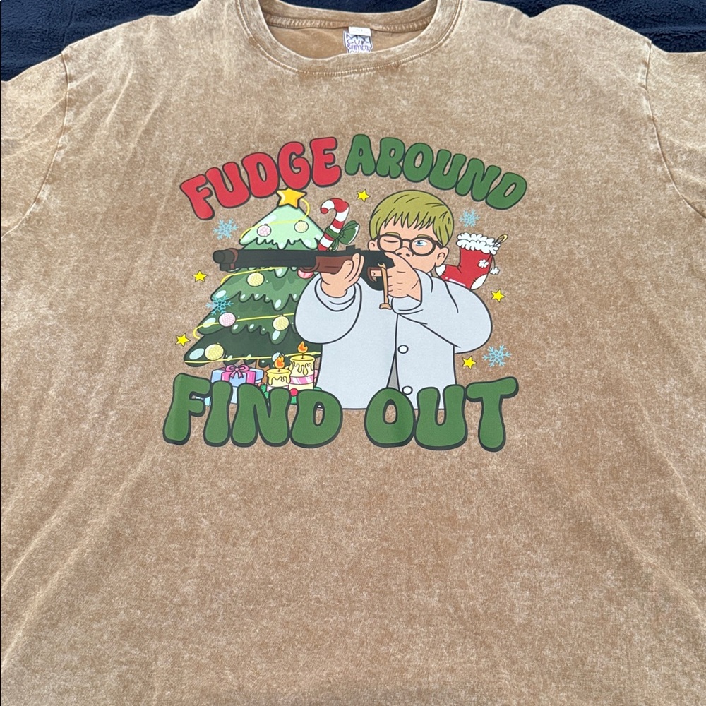 Adults Brown Graphic Tee